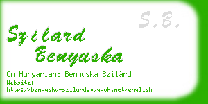 szilard benyuska business card